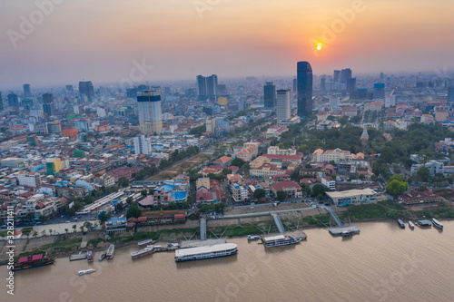 Phnom Penh view from Drone