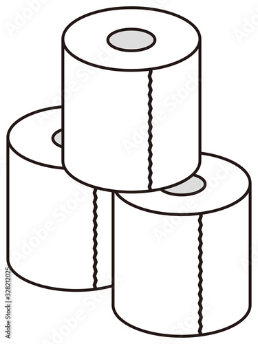 toilet rolls isolated vector icon