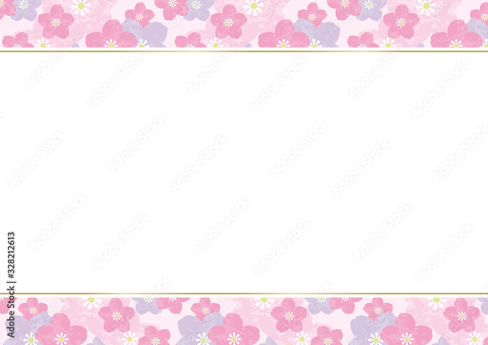 桜の花　メッセージカード　2