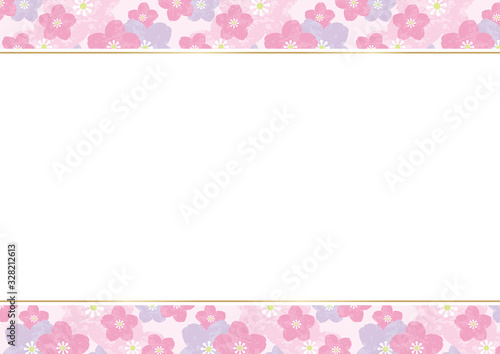 桜の花　メッセージカード　2