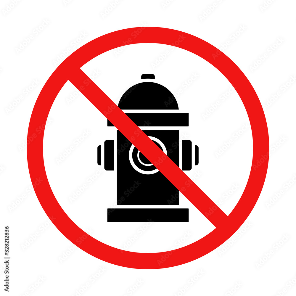 Fotografie Vector No Hydrant Illustration Sign