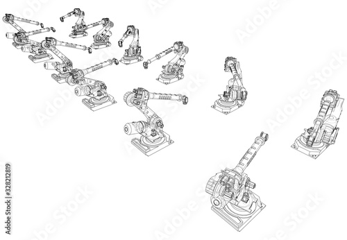A industral robots manipulators