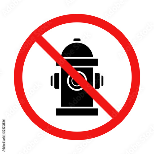 Vector No Hydrant Illustration Sign