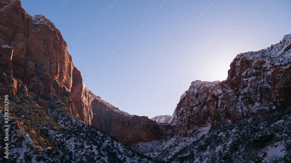 mountains in winter