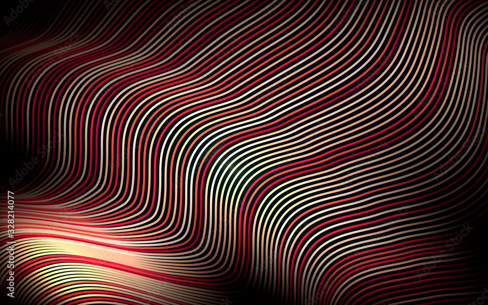 Elegant red color wavy lines abstract background