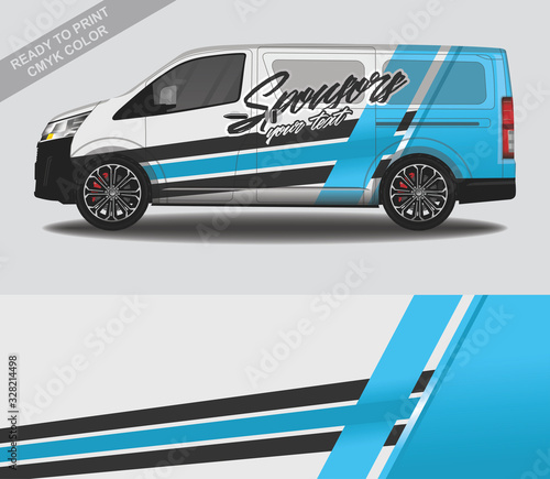 Car wrap decal design vector, custom livery race rally car vehicle sticker and tinting.