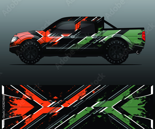 truck decal graphic wrap vector  abstract background