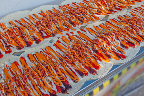 Chicken shawarma on the night market in Langkaw island, Malaysia photo