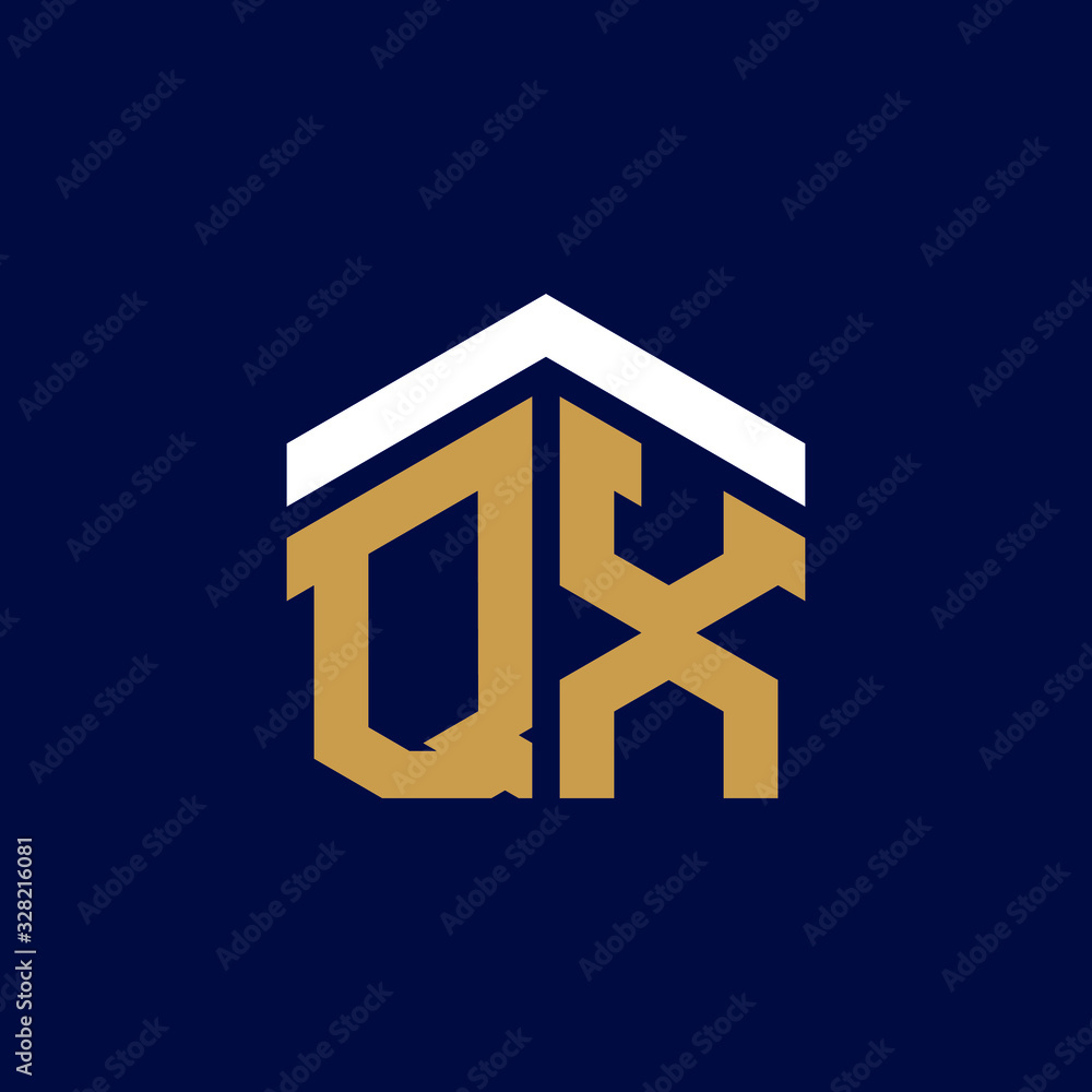 Initial Letters QX House Logo Design Initial Letters QX House Logo Design
