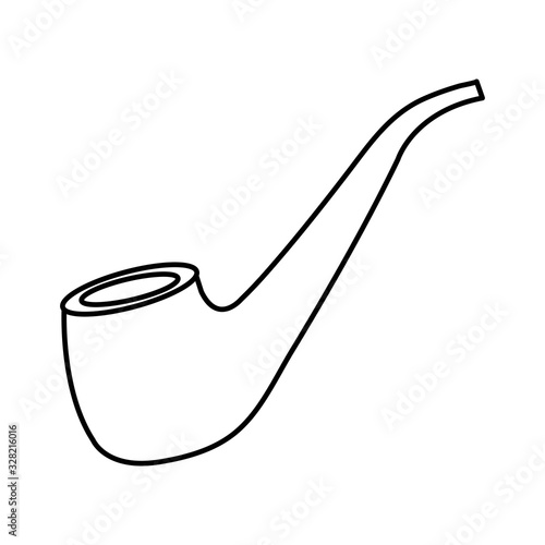 smoking pipe traditional isolated icon