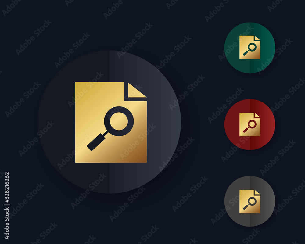 File search icon. Document page with magnifier tool symbol File search icon. Document page with magnifier tool symbol