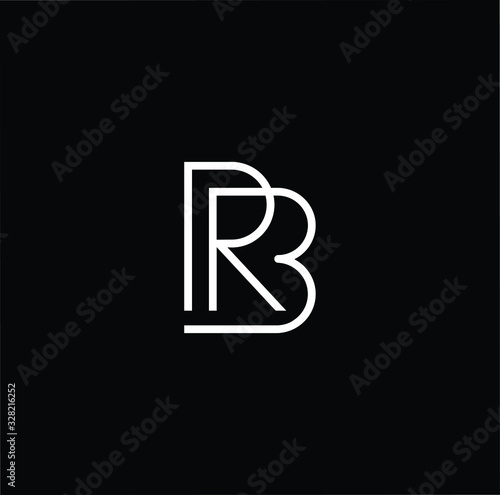 Initial based modern and minimal Logo. RB BR letter trendy fonts monogram icon symbol. Universal professional elegant luxury alphabet vector design