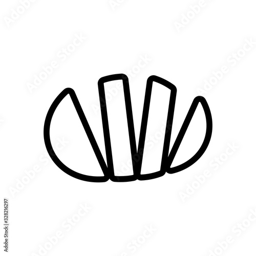 tomato icon vector. Thin line sign. Isolated contour symbol illustration