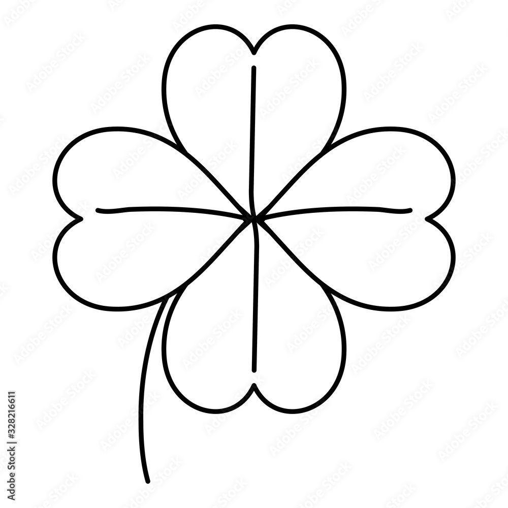 clover of four leafs isolated icon clover of four leafs isolated icon