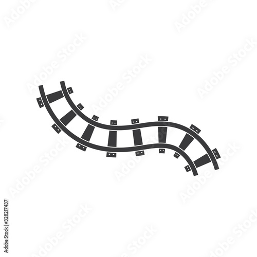 Fototapeta Naklejka Na Ścianę i Meble -  rail way track vector illustration design