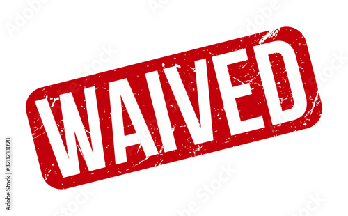 Waived Rubber Stamp. Red Waived Rubber Grunge Stamp Seal Vector Illustration - Vector