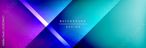 Abstract background - squares and lines composition created with lights and shadows. Technology or business digital template