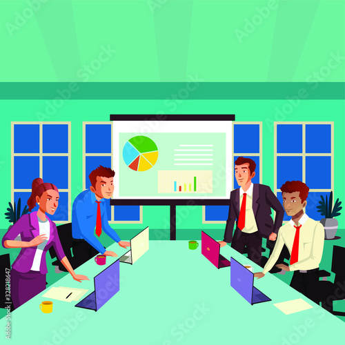 Meeting about sales perfomance