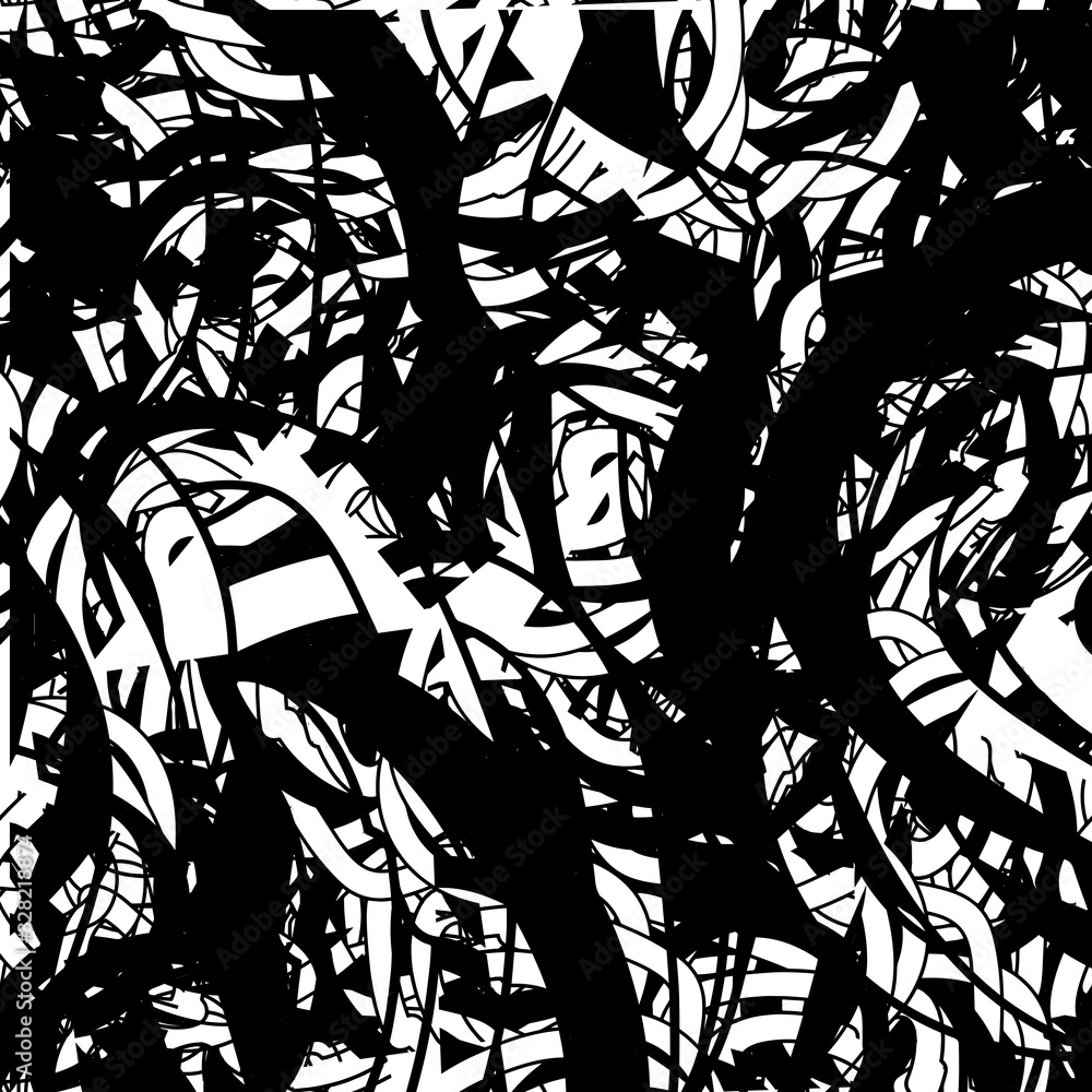 Fototapeta premium Black and white grunge texture. Abstract ink template