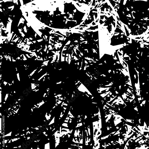 Black and white grunge texture. Abstract ink template