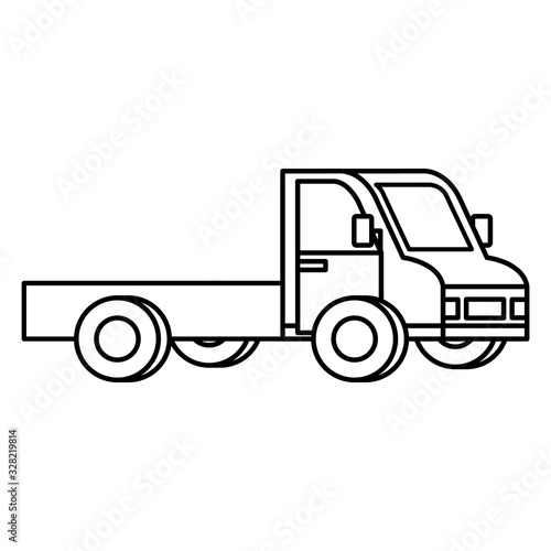 Isolated delivery truck vector design