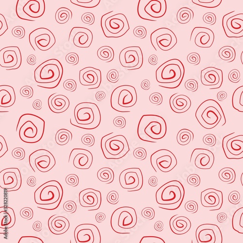 Seamless ethnic pattern of spiral doodles. Template for textile  fabric  design  wallpaper.