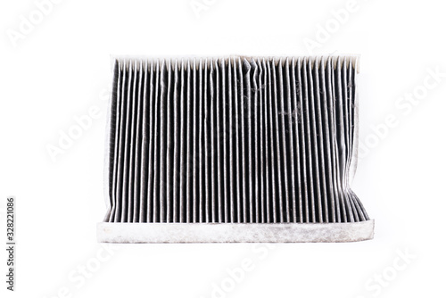 dirty car air condition filter isolated