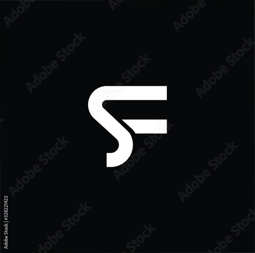 Initial based modern and minimal Logo. SF FS letter trendy fonts monogram icon symbol. Universal professional elegant luxury alphabet vector design