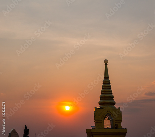 Golden mountain  Wat Saket   Bangkok  Thailand