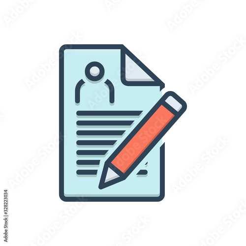 Color illustration icon for enrollment 