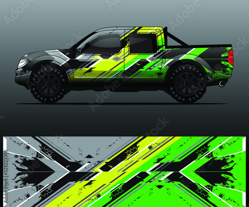 truck decal graphic wrap vector, abstract background