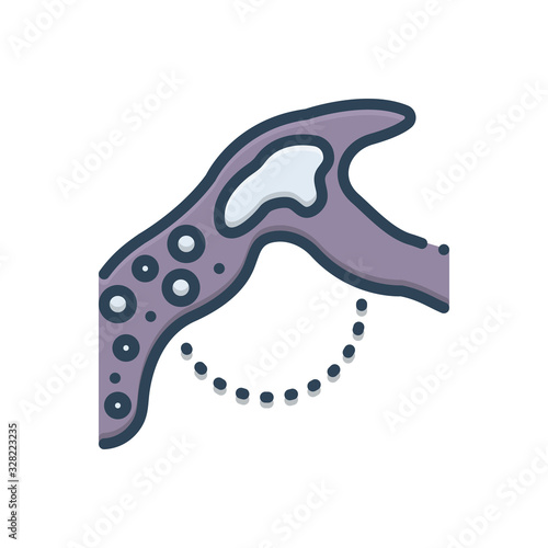 Color illustration icon for embolism 