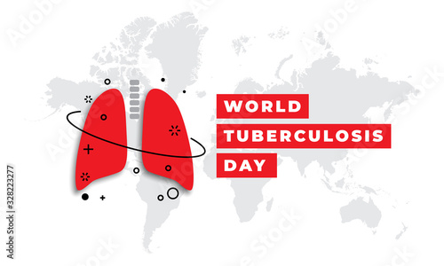 Vector illustration of a lungs for World Tuberculosis Day.