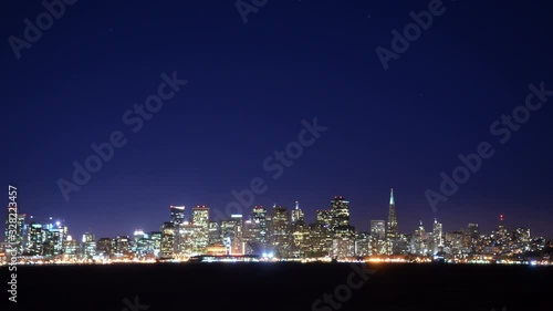 Wallpaper Mural San Francisco Skyline from Treasure Island Time Lapse Cityscape Tilt Up California USA Torontodigital.ca