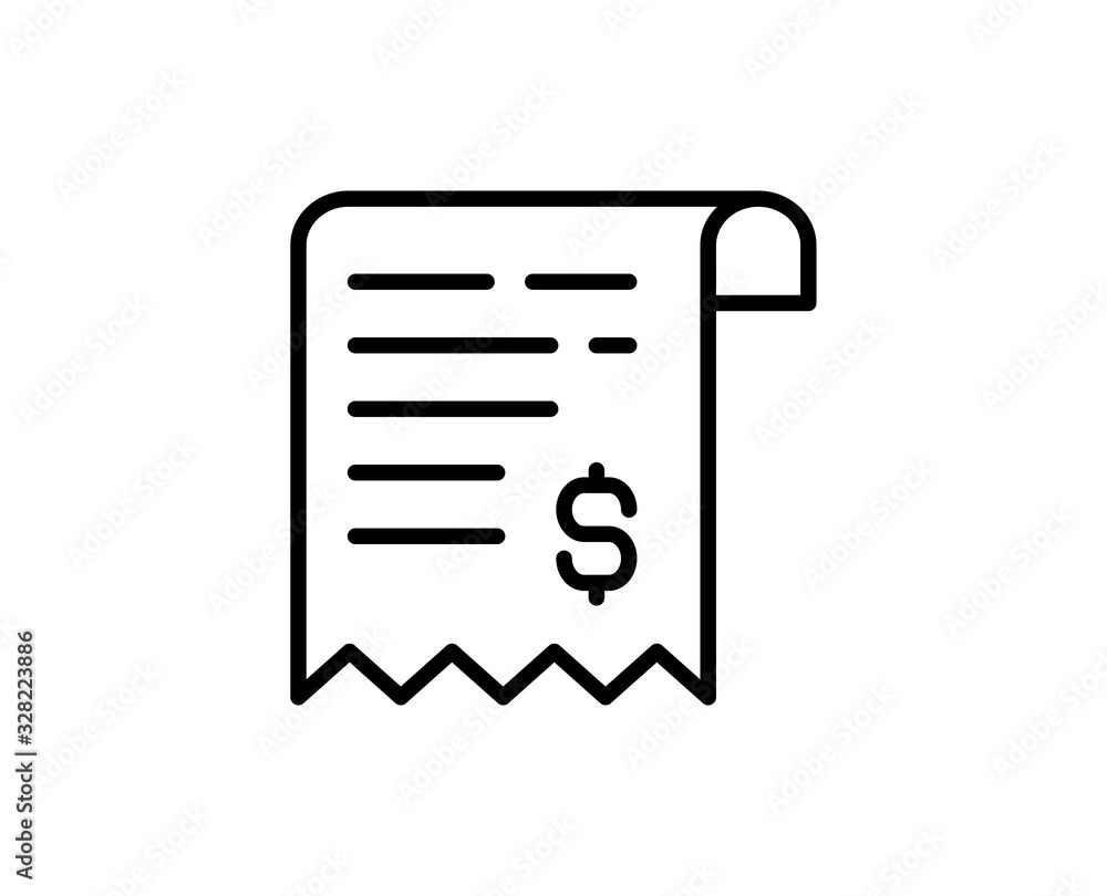 Receipt line icon Receipt line icon