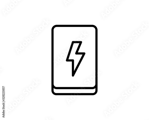 Free Download Powerbank line icon - GFXLoad