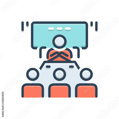 Color illustration icon for faculties 