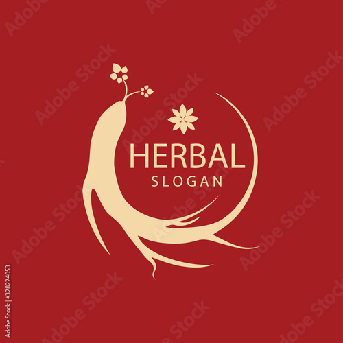 Ginseng vector icon illustration design template