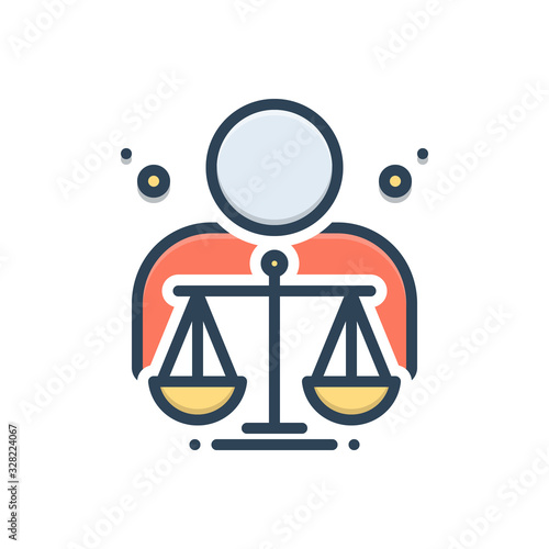 Color illustration icon for ethical 
