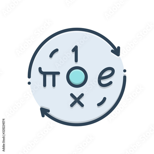 Color illustration icon for euler 
