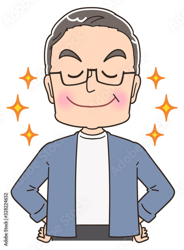 おじいさん シニア 祖父 おじいちゃん 男 おじさん イラスト マンガ