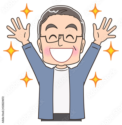 おじいさん シニア 祖父 おじいちゃん 男 おじさん イラスト マンガ