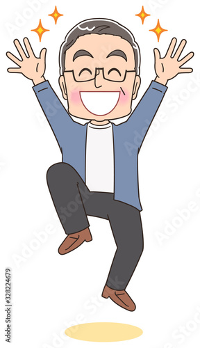 おじいさん シニア 祖父 おじいちゃん 男 おじさん イラスト マンガ