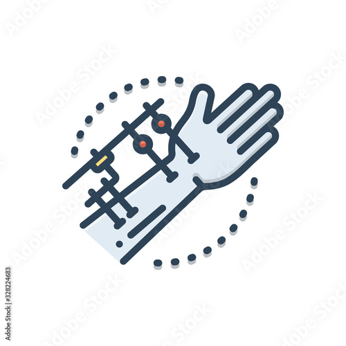 Color illustration icon for fixation joints 