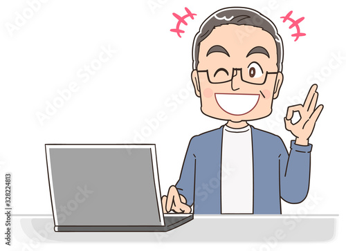 おじいさん シニア 祖父 おじいちゃん 男 おじさん イラスト マンガ