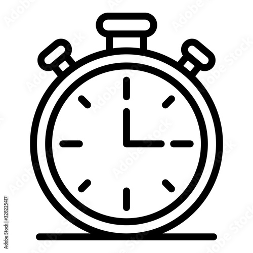 Stopwatch icon. Outline stopwatch vector icon for web design isolated on white background