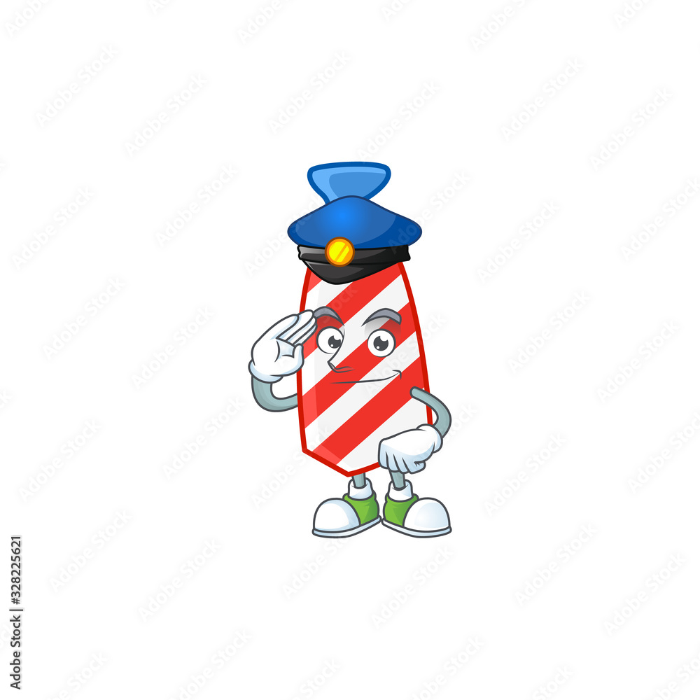 A character design of USA stripes tie working as a Police officer A character design of USA stripes tie working as a Police officer