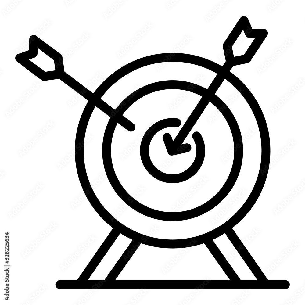 Archer target icon. Outline archer target vector icon for web design isolated on white background Archer target icon. Outline archer target vector icon for web design isolated on white background