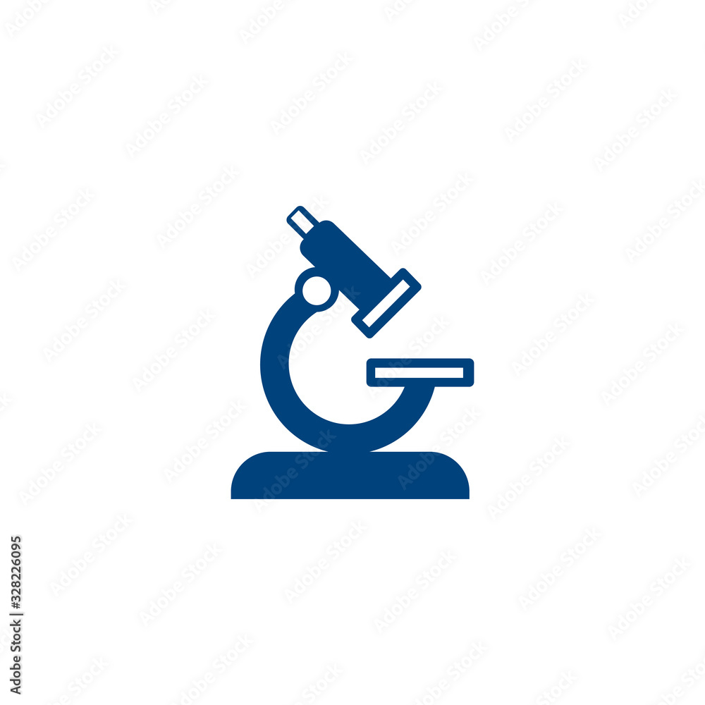 microscope icon, Style is flat symbol, Simple vector microscope icon, Emblem design on white background microscope icon, Style is flat symbol, Simple vector microscope icon, Emblem design on white background