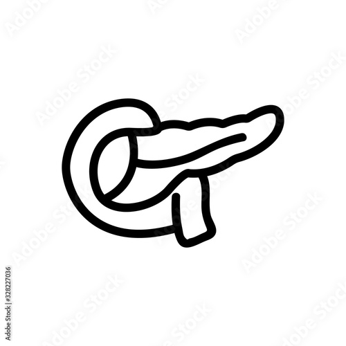 apendicitis icon vector. Thin line sign. Isolated contour symbol illustration